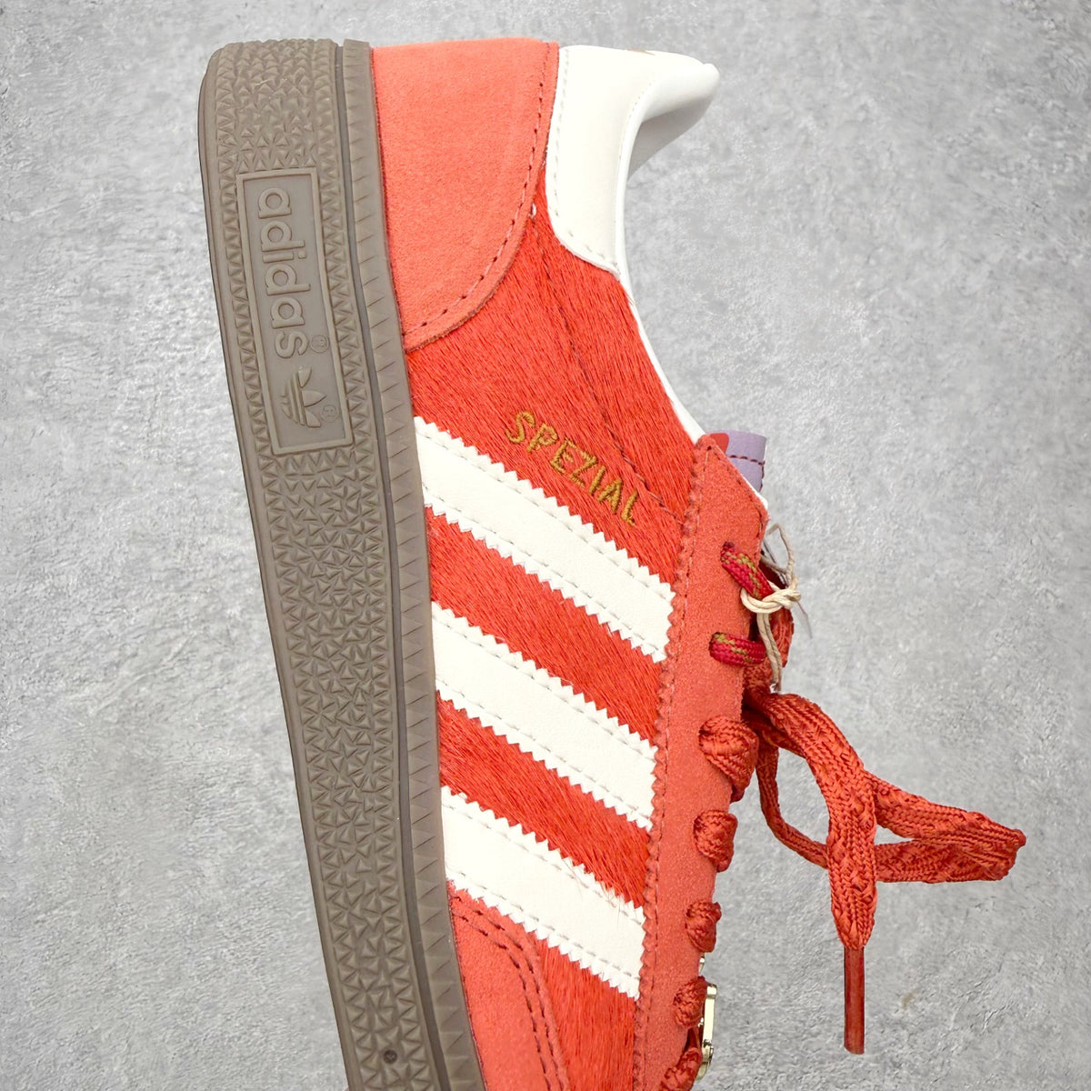Adidas x CNY Handball Spezial Glory Amber detalhe lateral