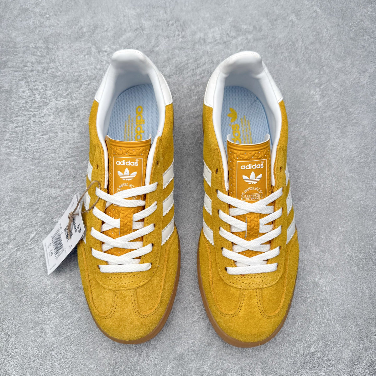 Adidas 'Gazelle Indoor' Yellow / Cloud White / Gold Metallic