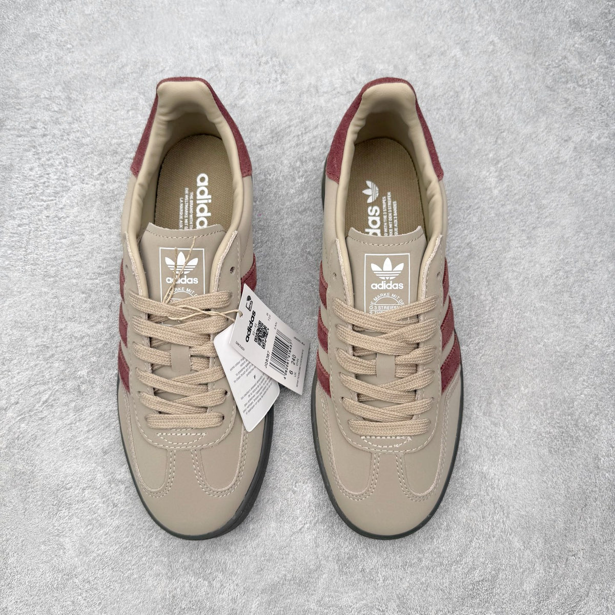 Adidas 'Gazelle' Taupe / Burgundy