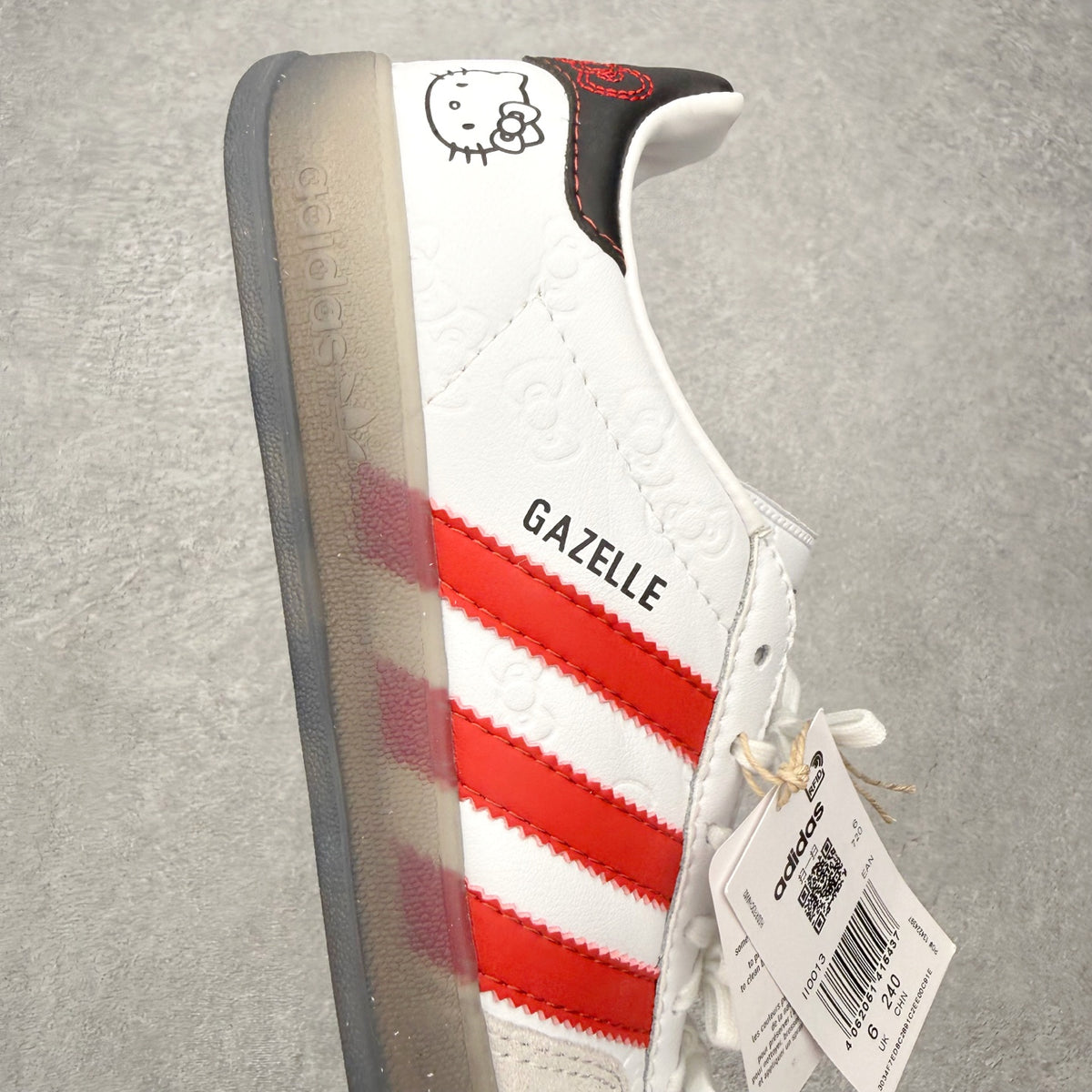 Adidas x Hello Kitty 'Gazelle Indoor 50th Anniversary' Cloud White / Red / Core Black