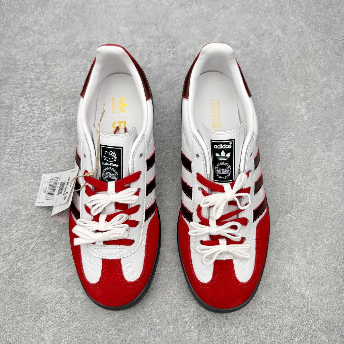 Adidas x Hello Kitty 'Gazelle Indoor 50th Anniversary' Cloud White / Red / Core Black