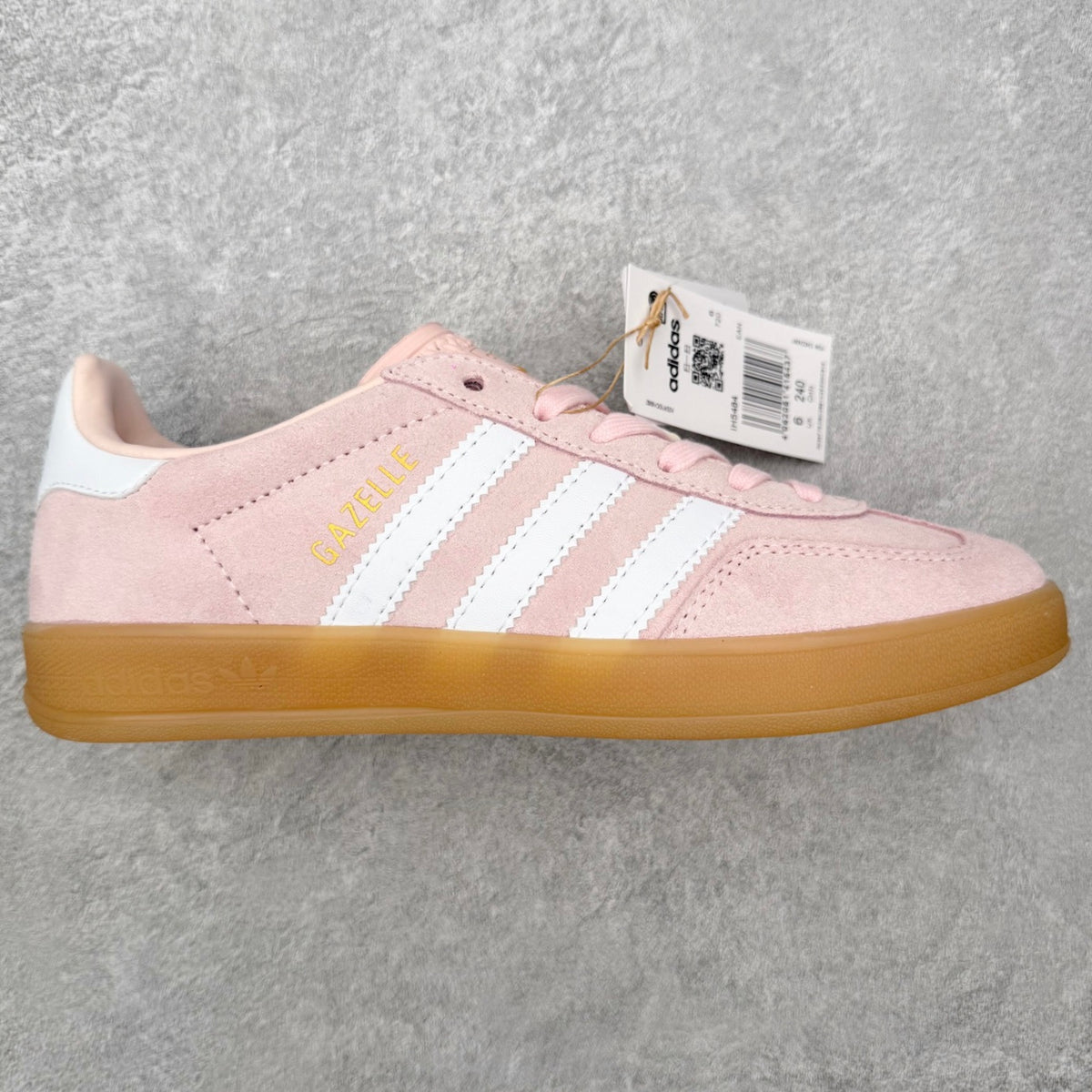 Adidas Gazelle Indoor Sandy Pink Cloud White Gum - lateral