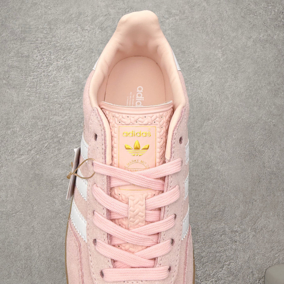 Adidas Gazelle Indoor Sandy Pink Cloud White Gum - vista superior