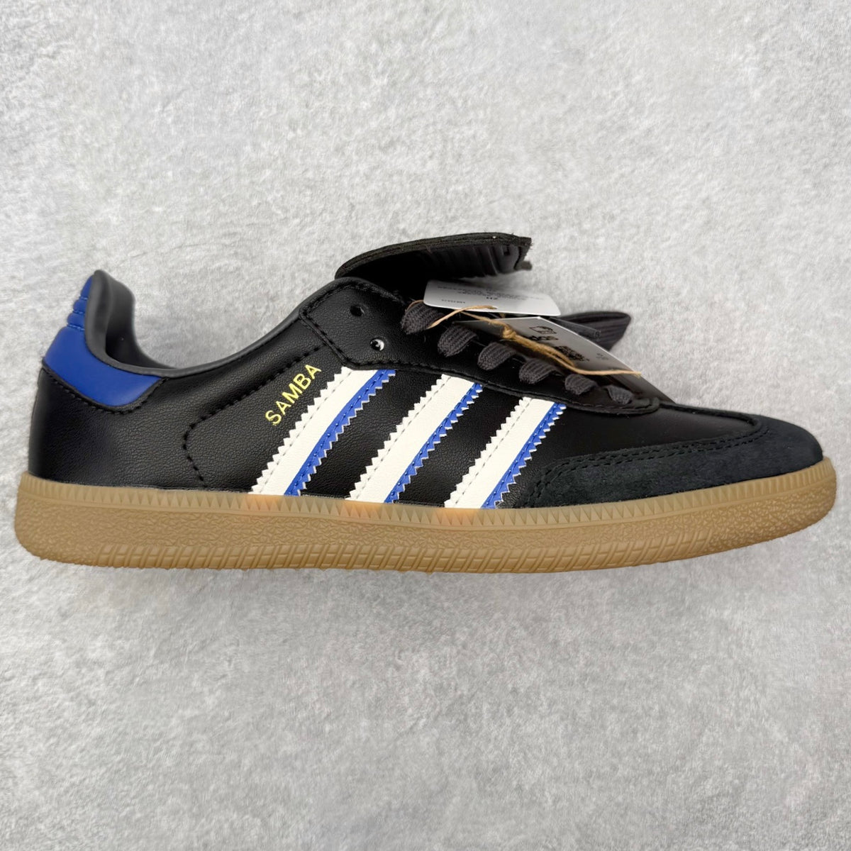 Adidas Samba LT Core Black Lucid Blue lateral