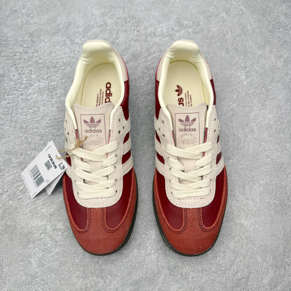 Adidas Samba OG Preloved Ruby / Cream White / Gum - vista superior