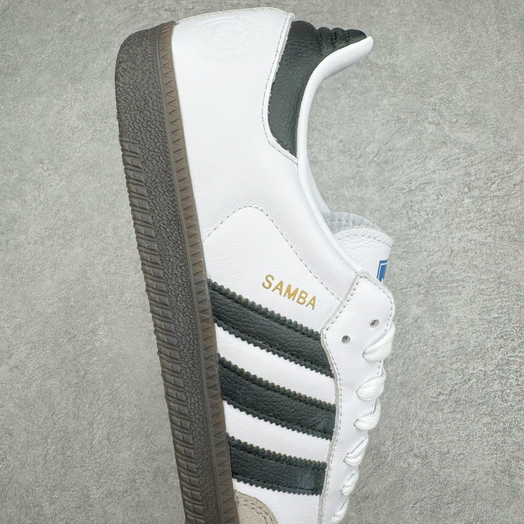 Adidas Samba Vegan Cloud White Core Black Gum - detalhe lateral