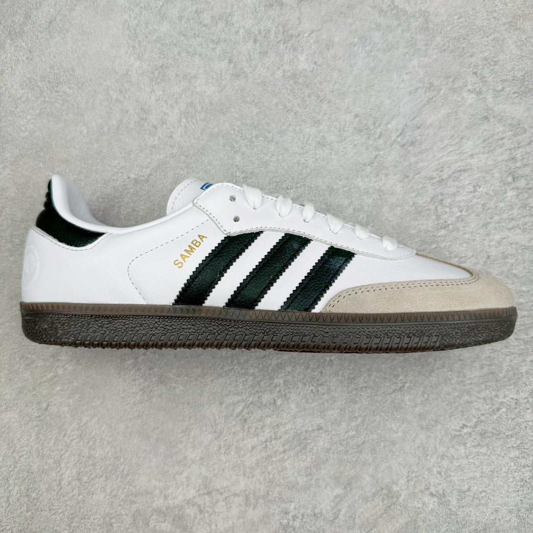 Adidas Samba Vegan Cloud White Core Black Gum - vista lateral