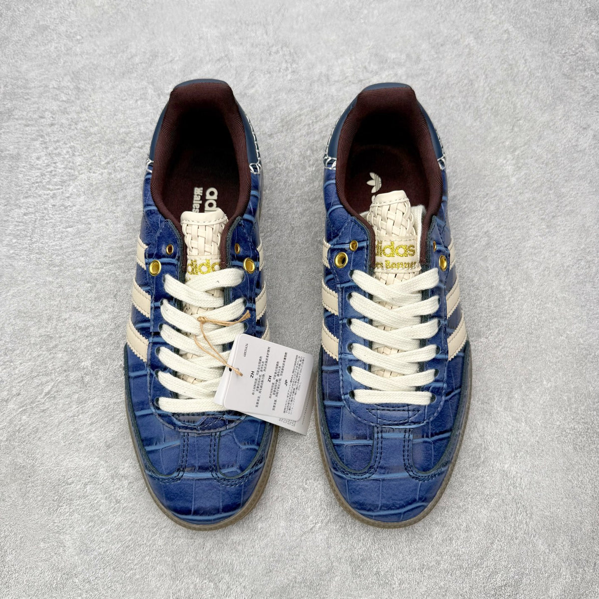 Adidas x Wales Bonner Samba OG Navy Croc - vista superior