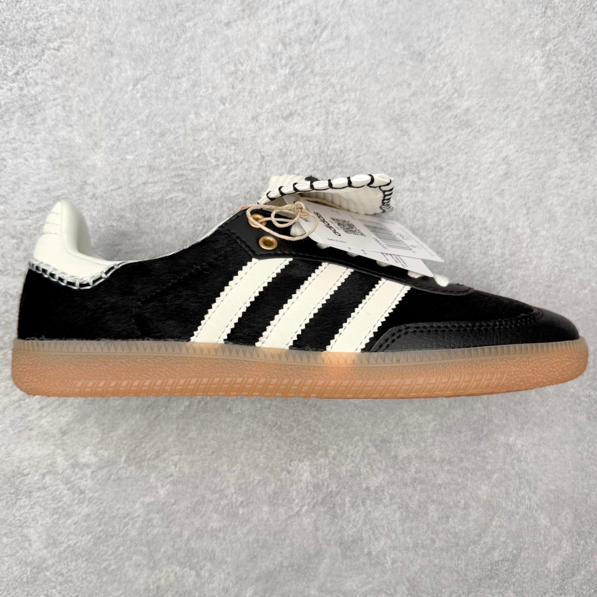 Adidas x Wales Bonner Samba Pony Tonal Low Black lateral