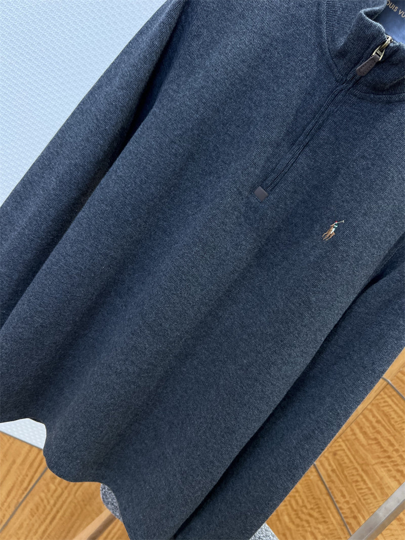 Suéter Gola Alta Meio Zíper Polo Ralph Lauren