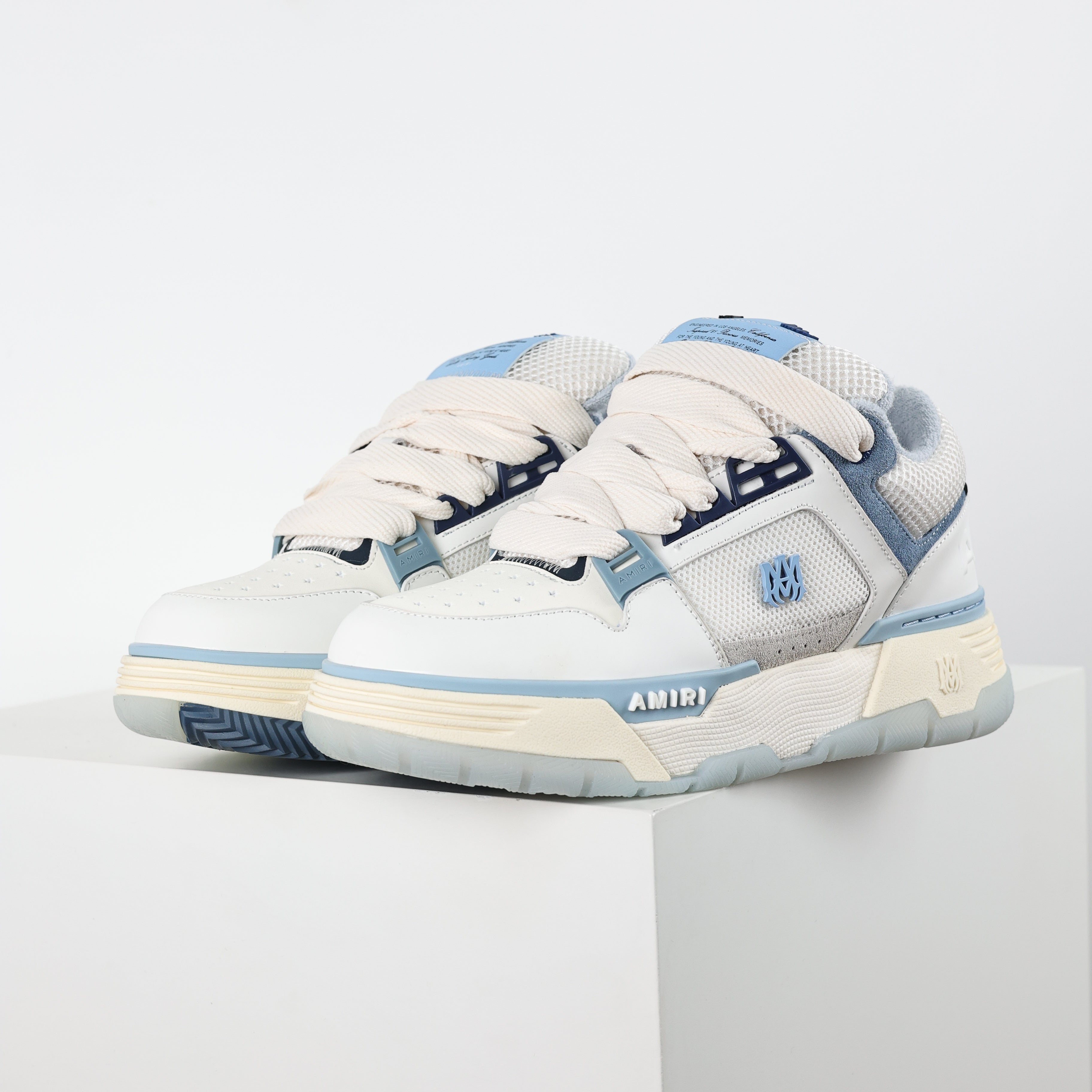 Tenis AMIRI MA-1 - Branco/Azul Bebê