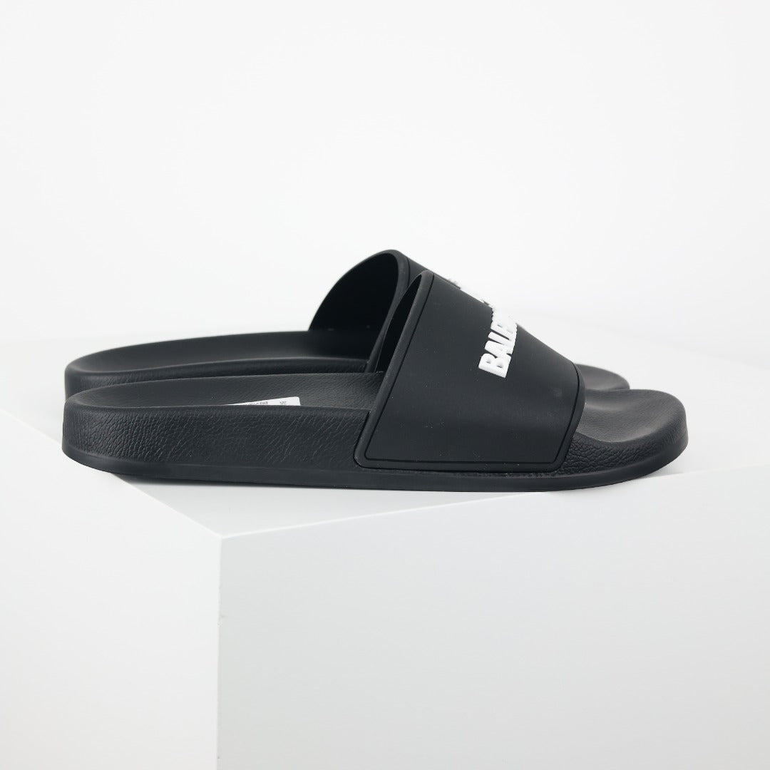 Balenciaga Pool Slide preta - vista lateral
