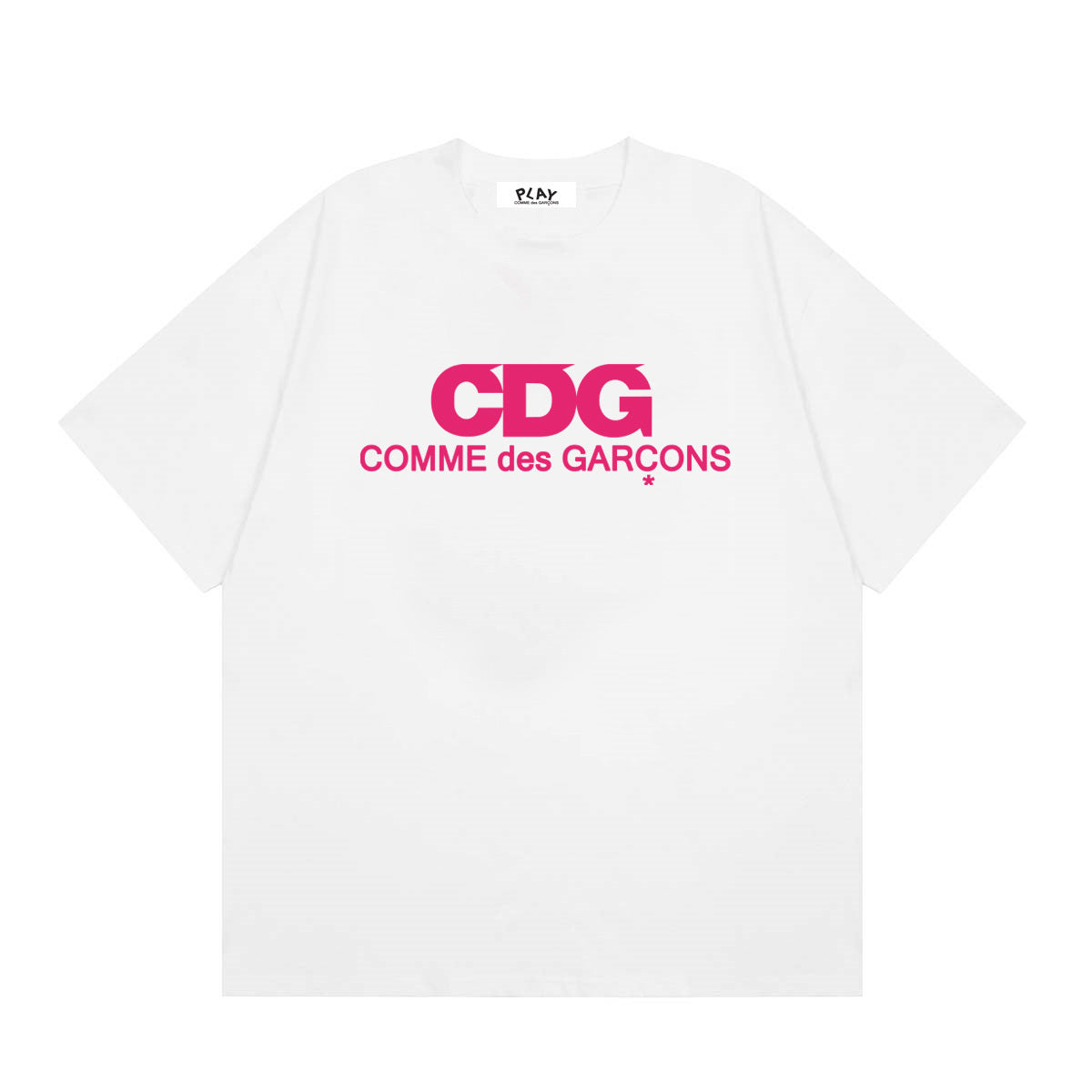 CDG Classic Pink Logo branco - frente
