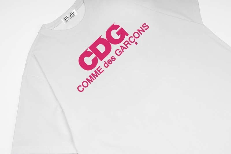 CDG Classic Pink Logo - detalhe frontal