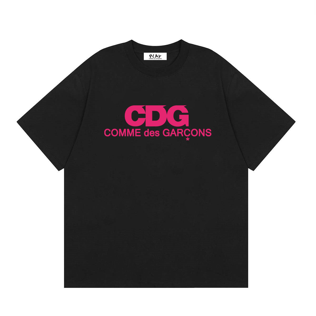 CDG Classic Pink Logo preto - frente