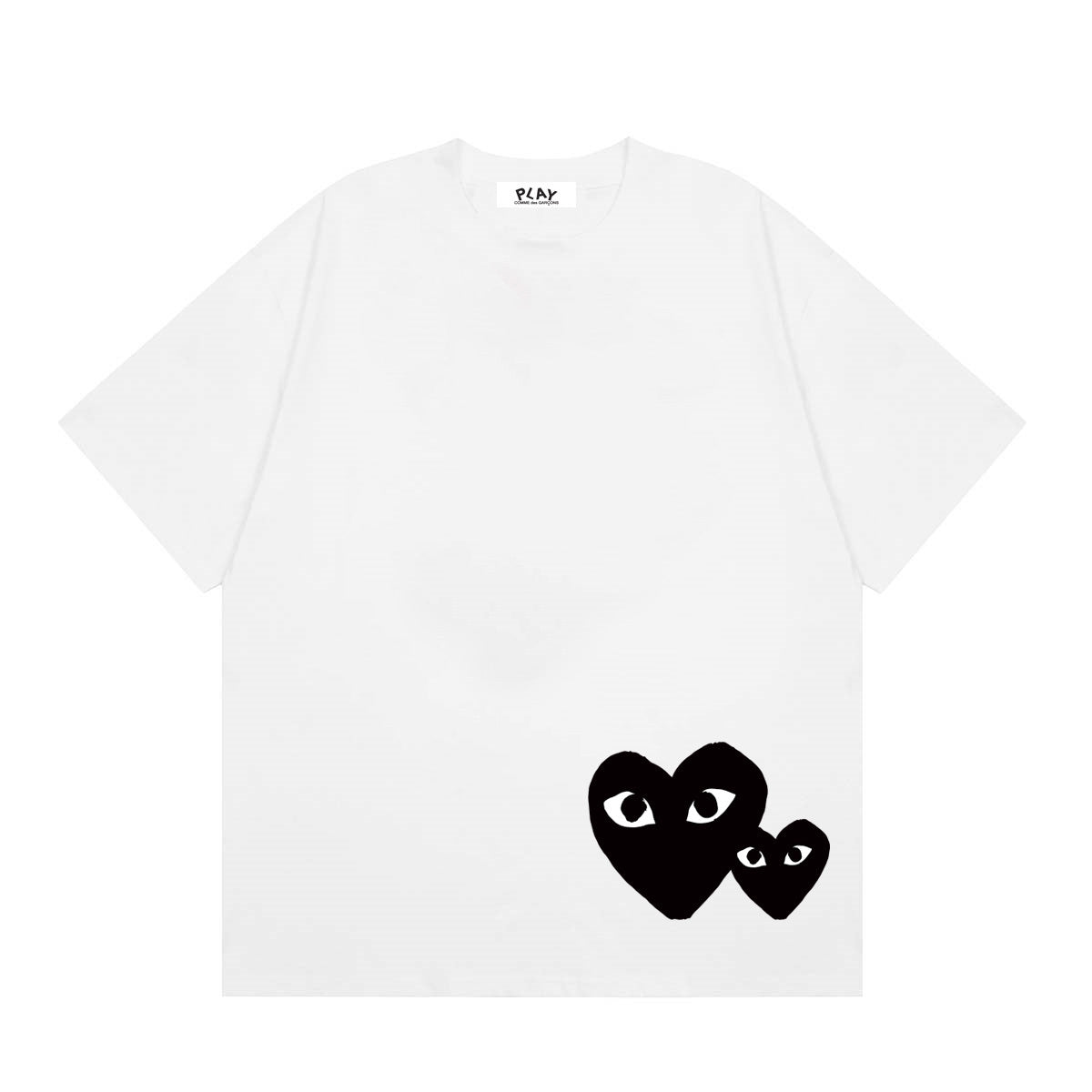 Comme des Garçons PLAY Double Heart branco - frente
