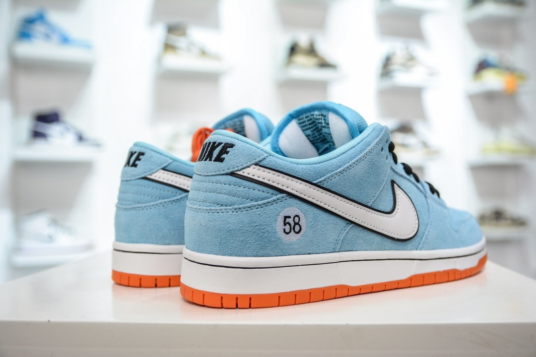 NIKE SB DUNK LOW PRO CLUB 58 GULF - traseira em angulo