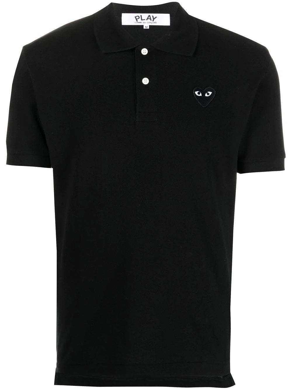 Comme des Garçons PLAY Heart Patch Polo Shirt preta