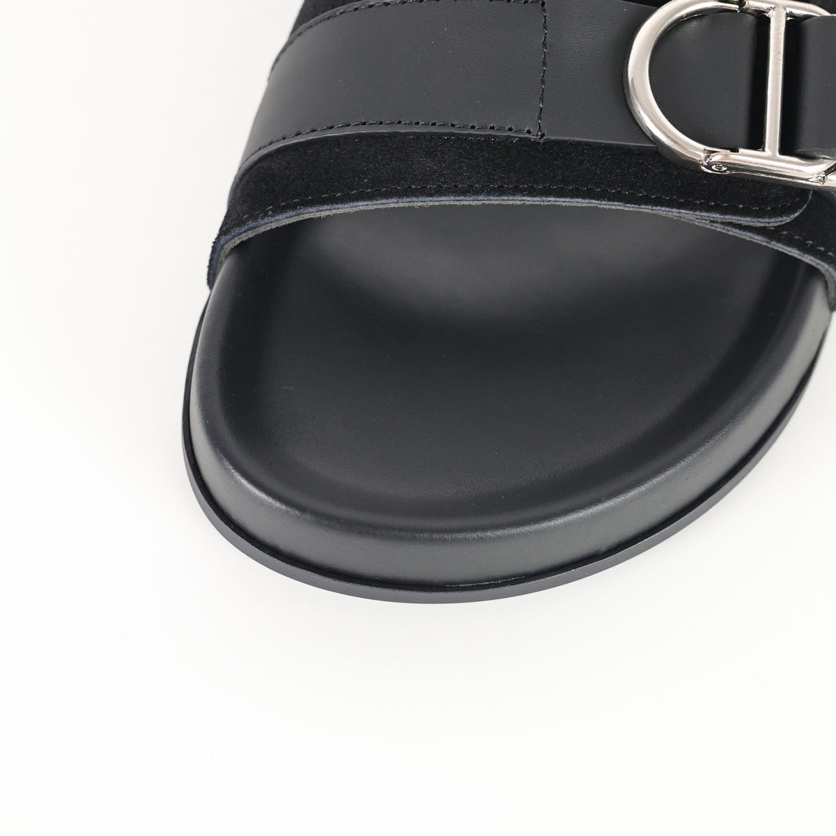 Sandália Dior Aqua preta com fivelas - detalhe da palmilha