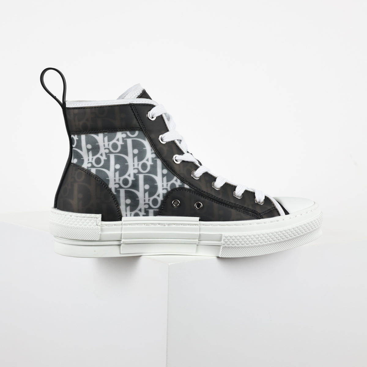 Dior B23 High preto e branco - vista lateral