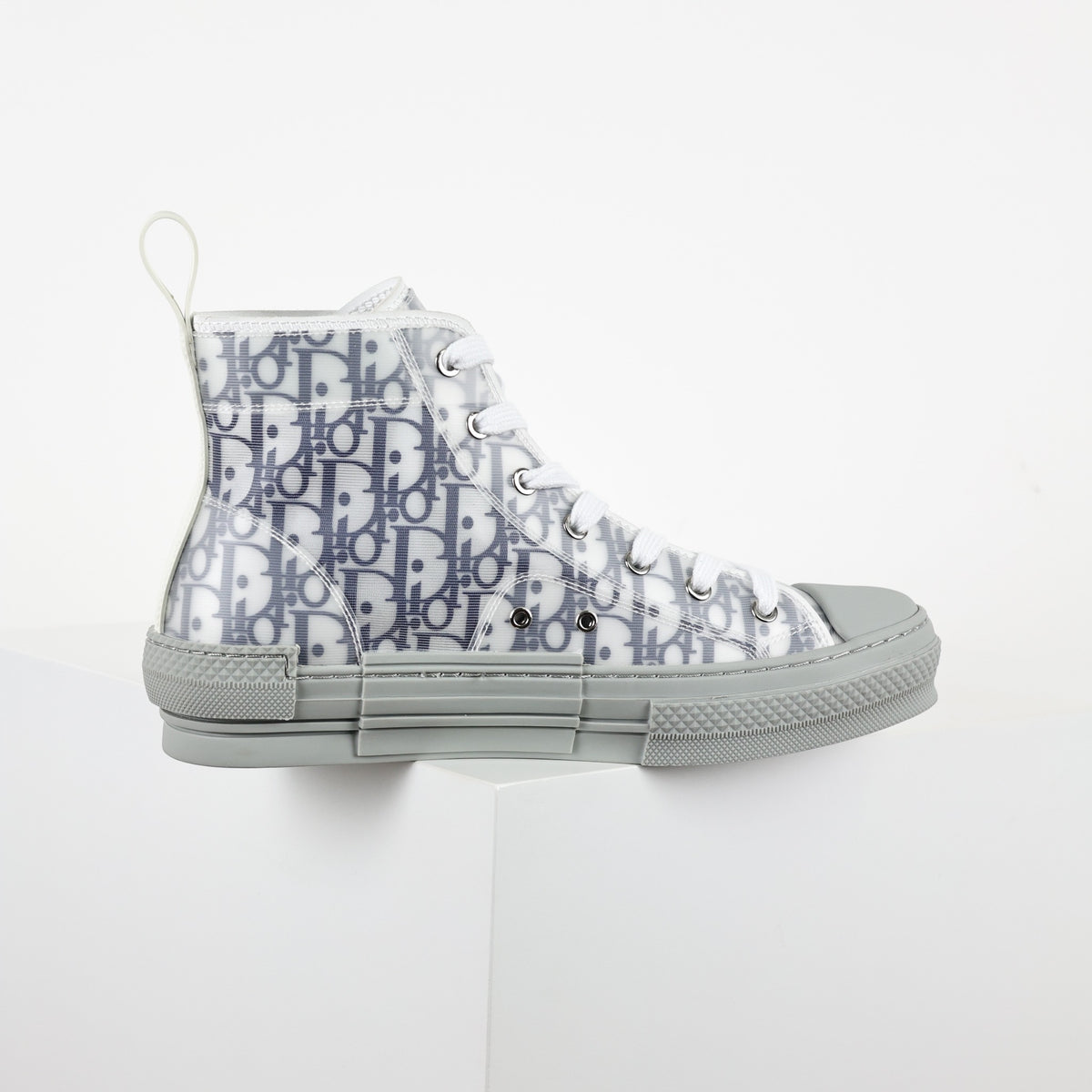 Dior B23 High branco - vista lateral