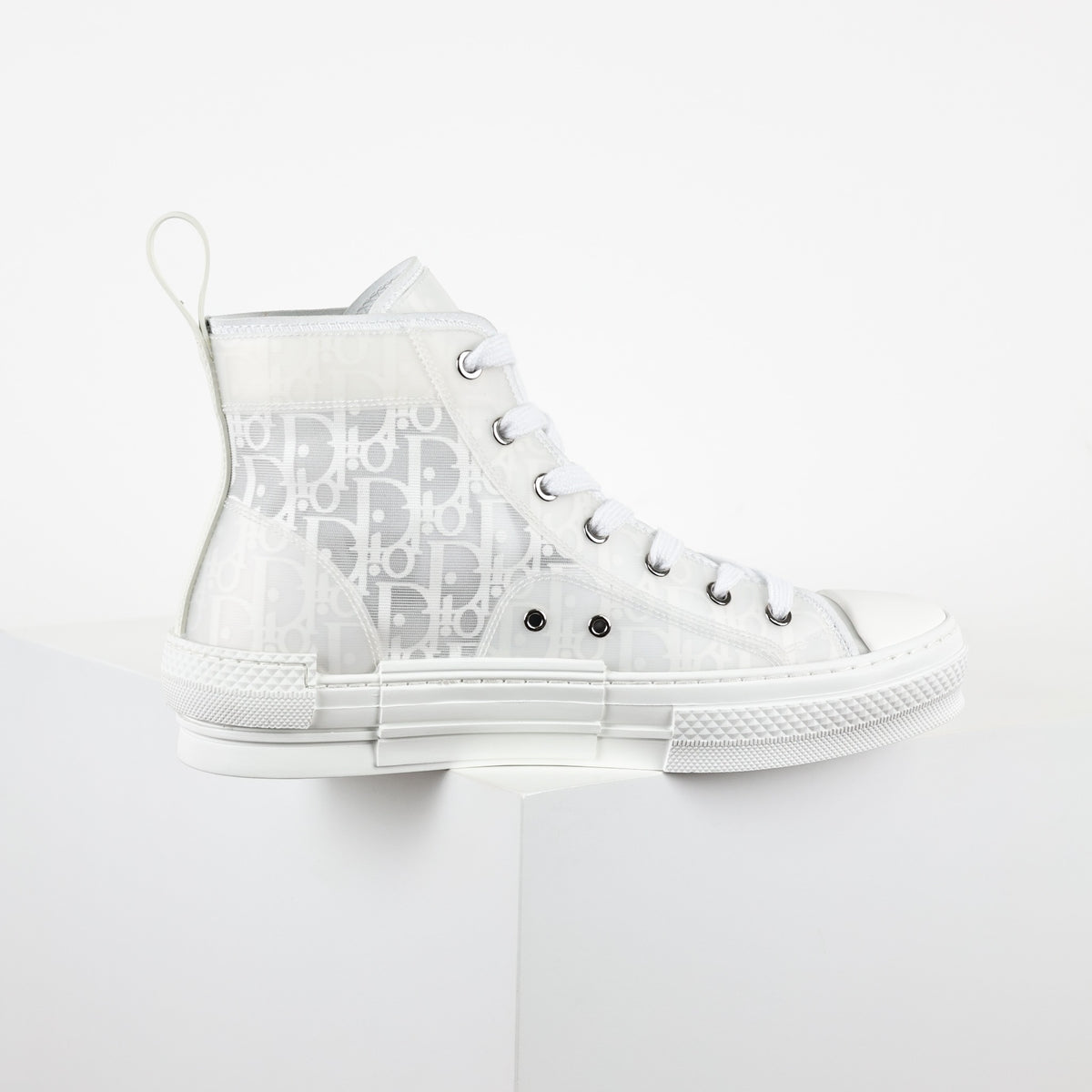 Dior B23 High branco - vista lateral