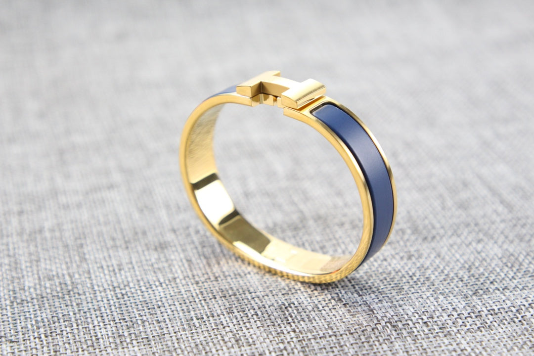 Hermès Clic H - Azul Marinho/Dourado - foto 2