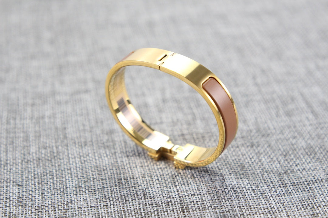 Hermès Clic H - Caramelo/Dourado - foto 3