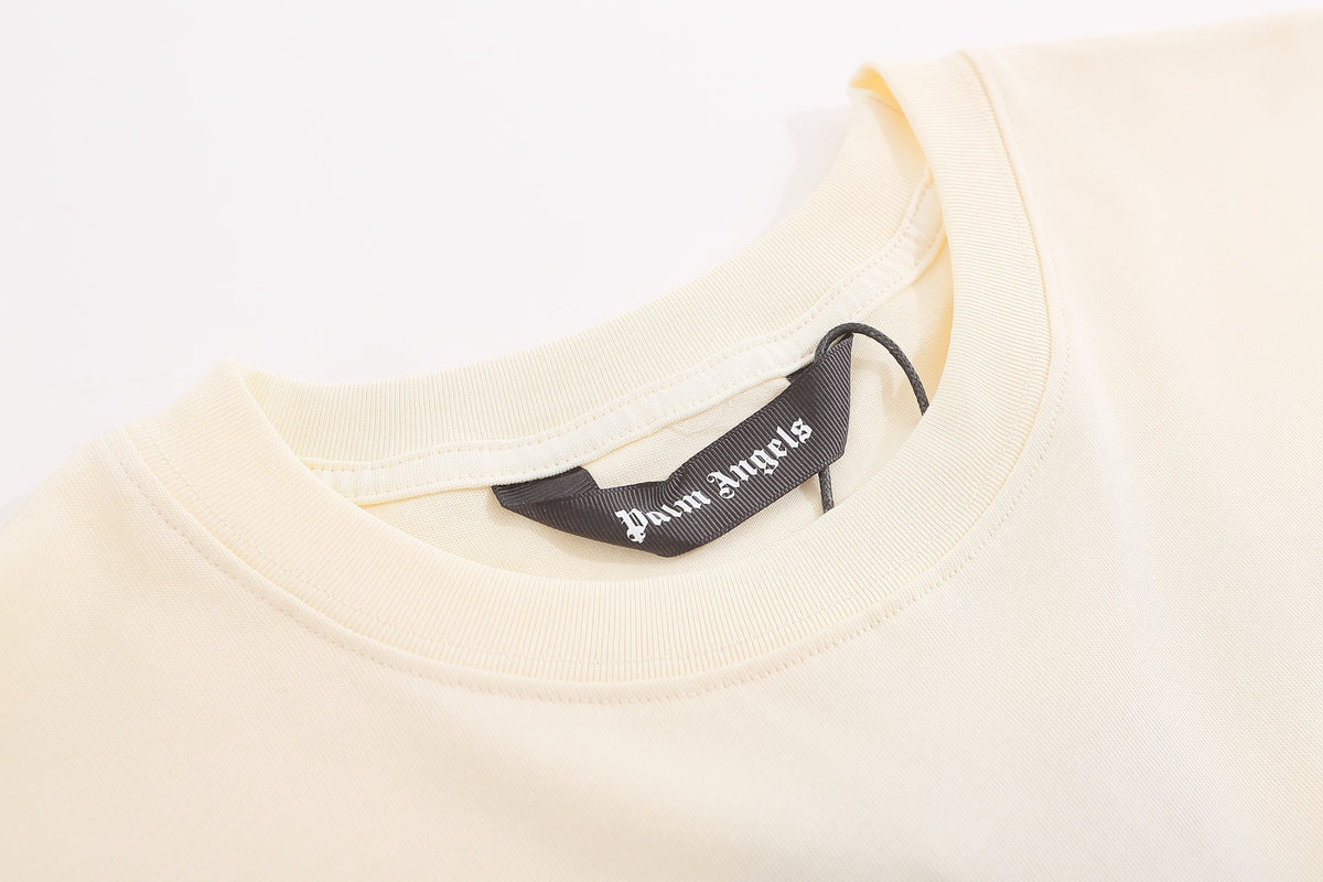 Camiseta Palm Angels Enzo Classic - Off White/Laranja (Oversized)