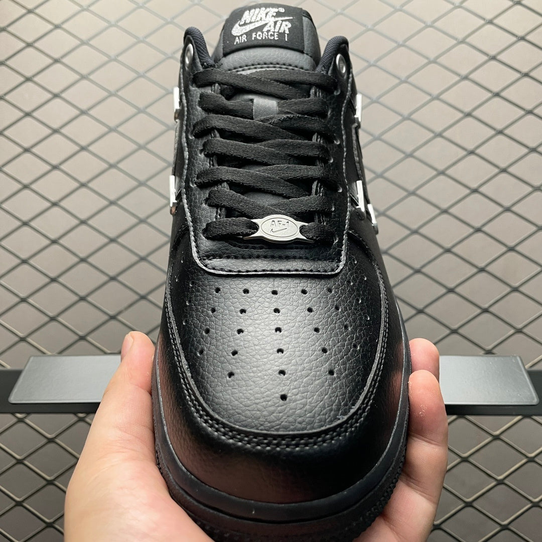 Nike Air Force 1 Low - Black / Silver Mini Swoosh