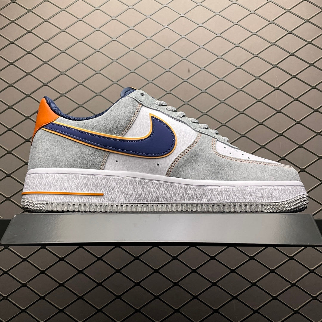 Nike Air Force 1 Low Jewel cinza marinho laranja lateral