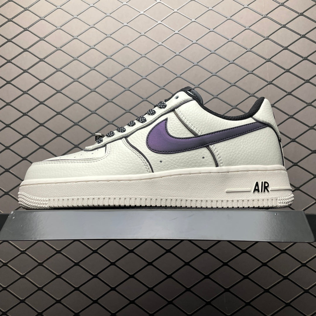 Nike Air Force 1 Low Jewel off white roxo lateral oposta