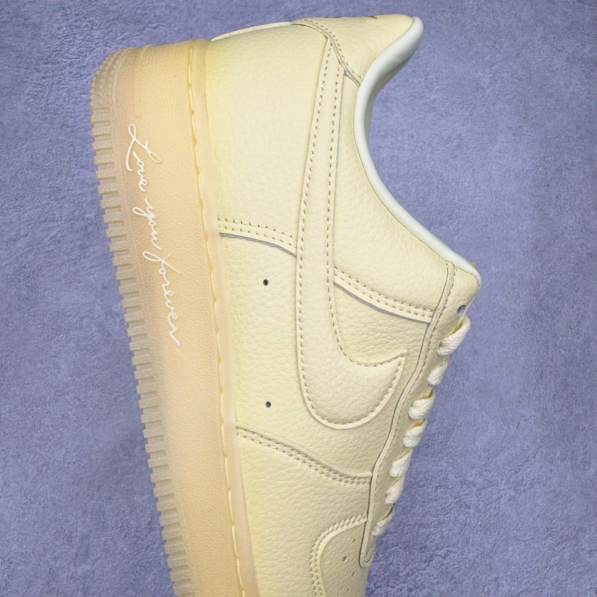 Nike x NOCTA Air Force 1 Low Love You Forever Citron Tint - inscrição