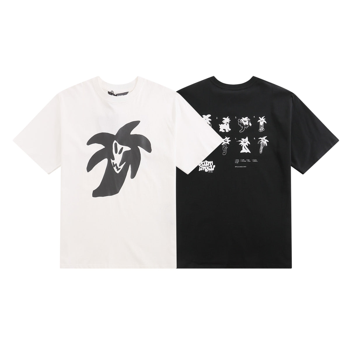 Camiseta Palm Angels Honfer Oversized preto e branco