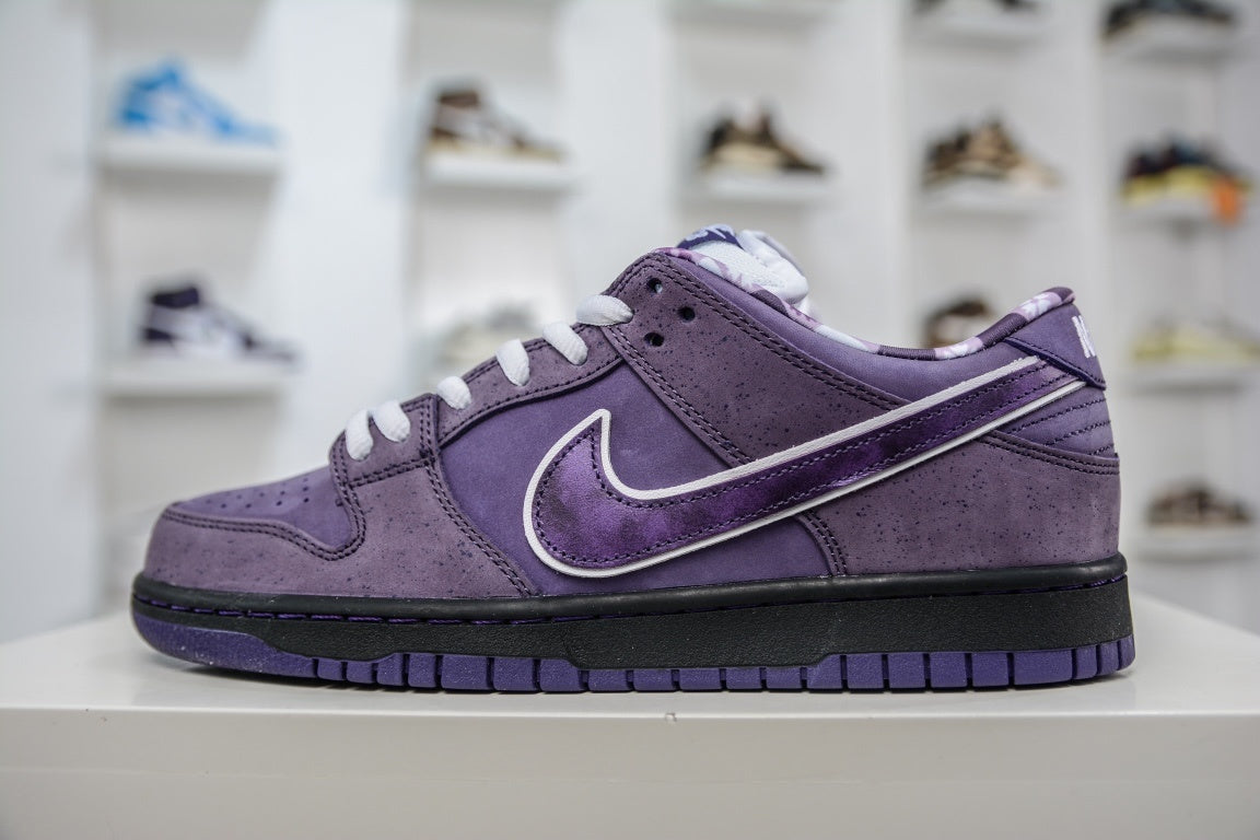 CONCEPTS x NIKE SB DUNK LOW PURPLE LOBSTER - lateral oposta