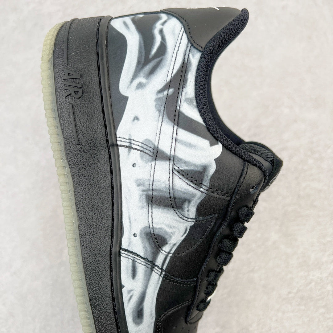 Nike Air Force 1 07 QS Black Skeleton - lateral oposta