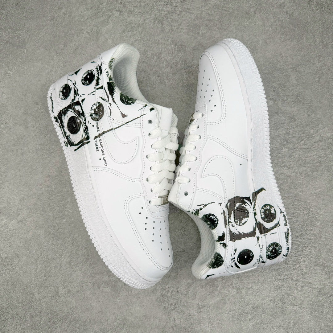 Supreme x Comme des Garcons SHIRT x Nike Air Force 1 Low Eyes - par