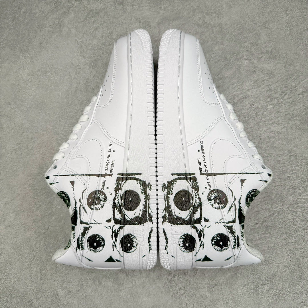 Supreme x Comme des Garcons SHIRT x Nike Air Force 1 Low Eyes - vista superior