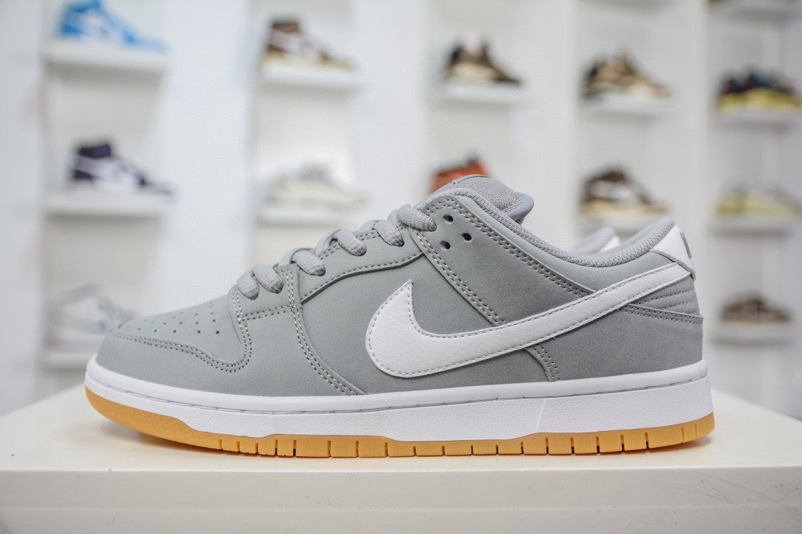 NIKE SB DUNK LOW PRO ISO ORANGE LABEL WOLF GREY GUM - lateral oposta